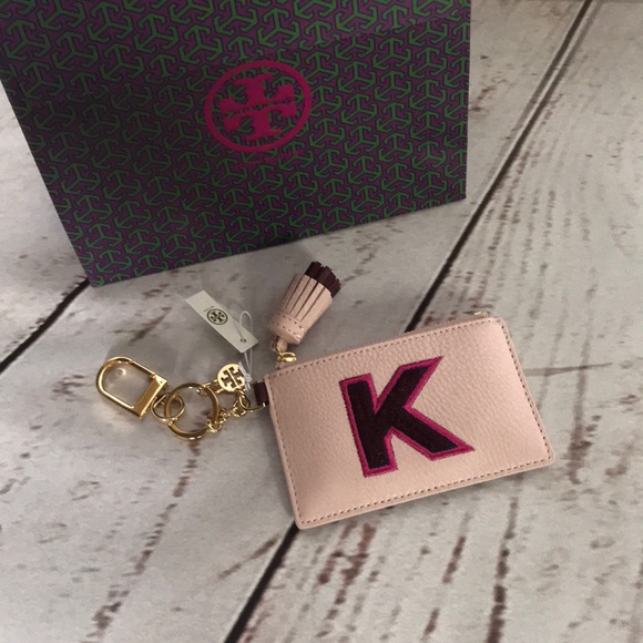 Tory Burch Accessories - Tory Burch K MONOGRAM CARD CASE KEY FOB Tory Burch Accessories - Tory Burch K MONOGRAM CARD CASE KEY FOB